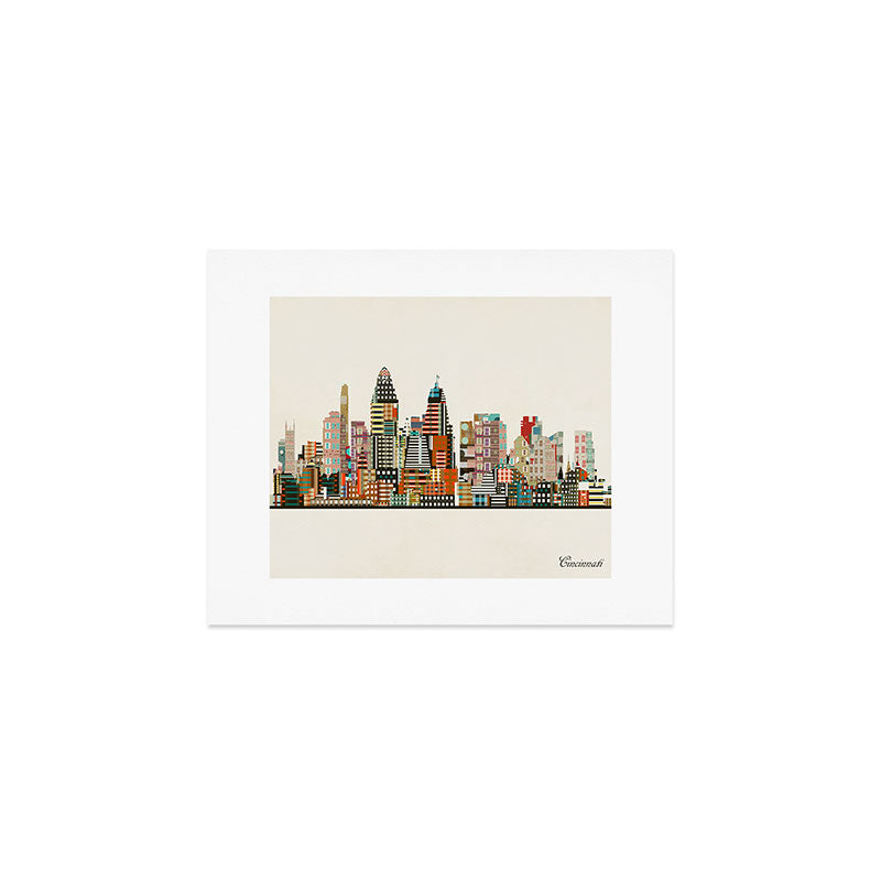 Cincinnati Ohio skyline Art Print Gallery Image 1