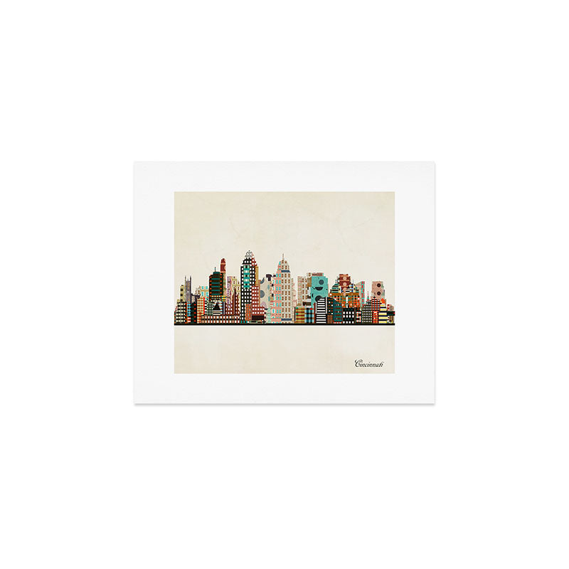 cincinnati ohio skyline Art Print Gallery Image 1