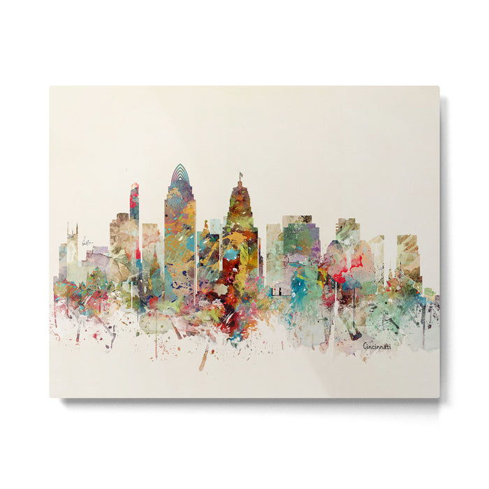 cincinnati skyline Metal Print Gallery Image 1