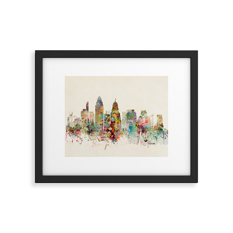 cincinnati skyline Framed Art Print Gallery Image 6