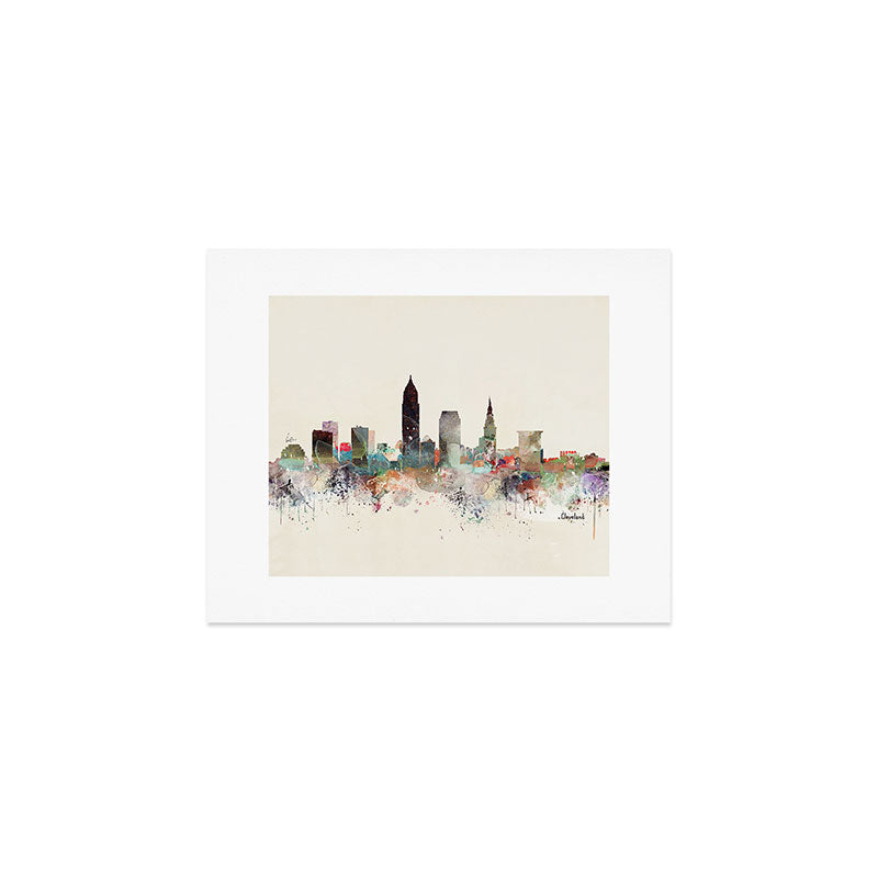 cleveland ohio skyline Art Print Gallery Image 1