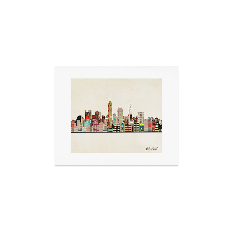 cleveland ohio skyline Art Print Gallery Image 1