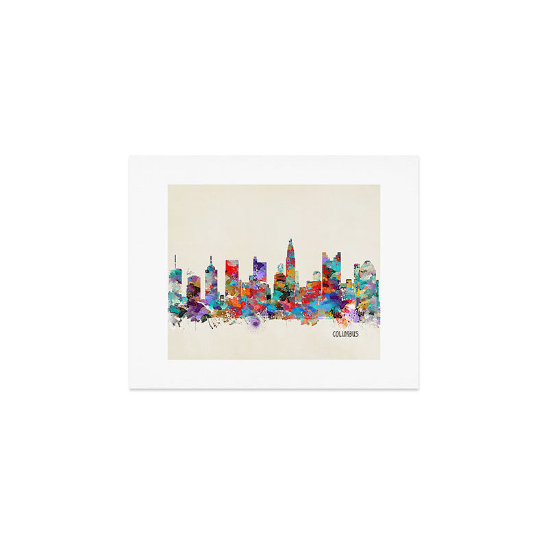 Columbus Ohio skyline Art Print Gallery Image 1