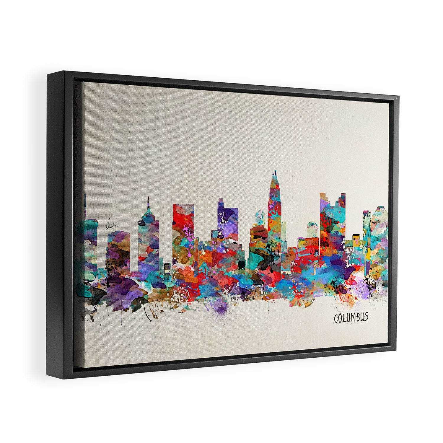 Columbus Ohio skyline Framed Canvas Print Gallery Image 6