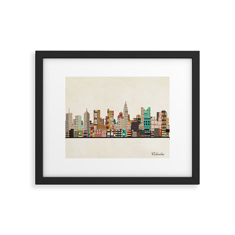 columbus skyline Framed Art Print Gallery Image 6