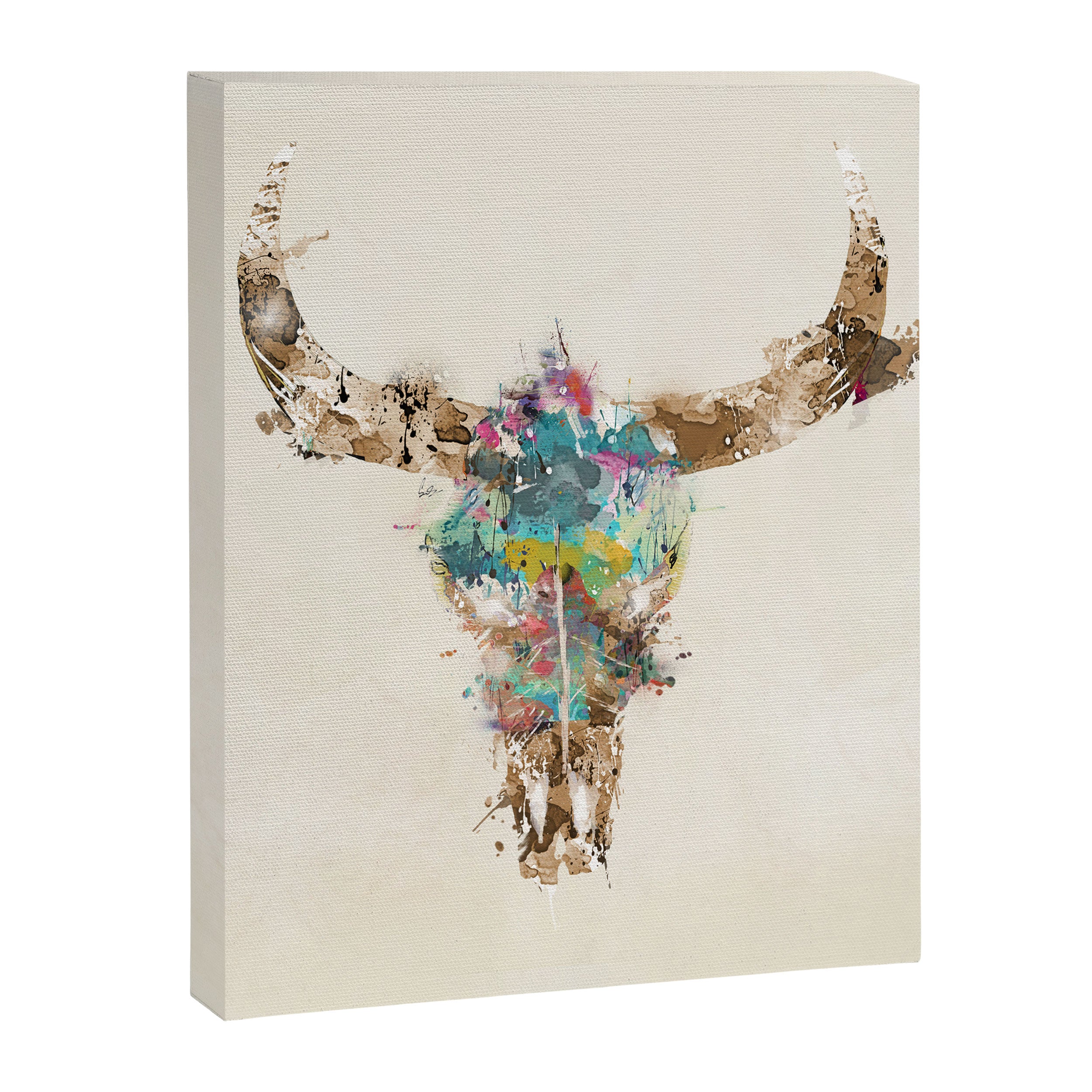 Cow Skull Canvas Print Gallery Image 6
