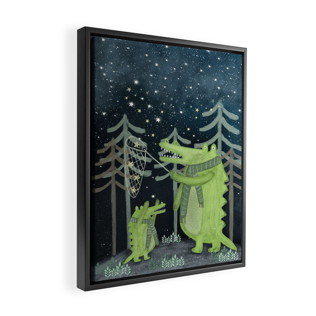 crocodoodle stars Framed Canvas Print Gallery Image 2