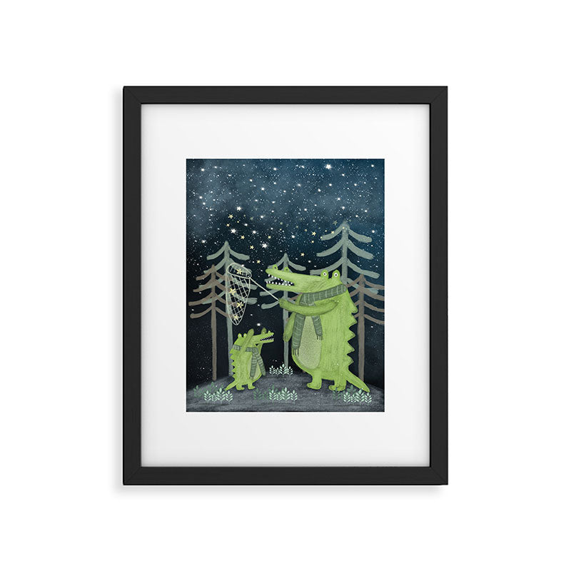 crocodoodle stars Framed Art Print Gallery Image 6
