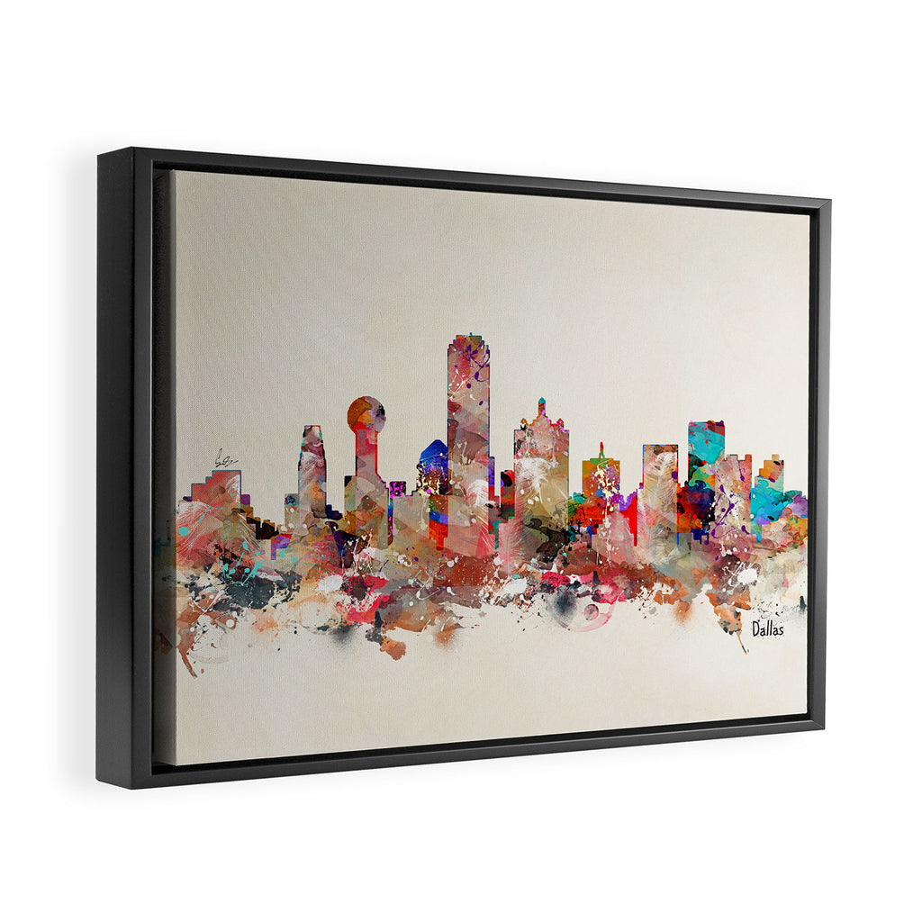 Dallas city texas Framed Canvas Print Gallery Image 6