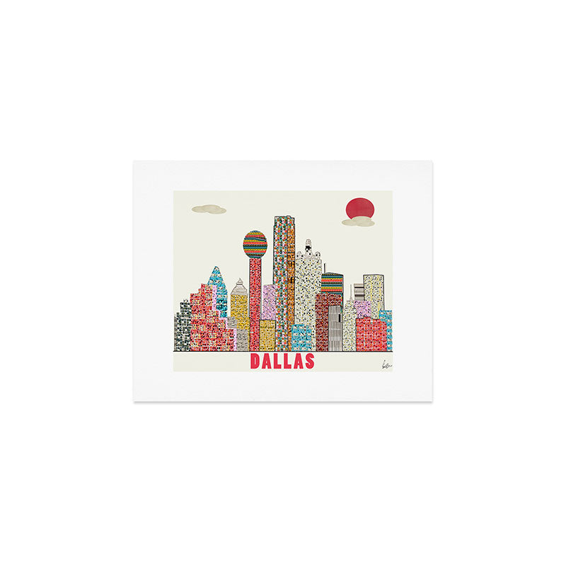 dallas skyline  Art Print Gallery Image 1