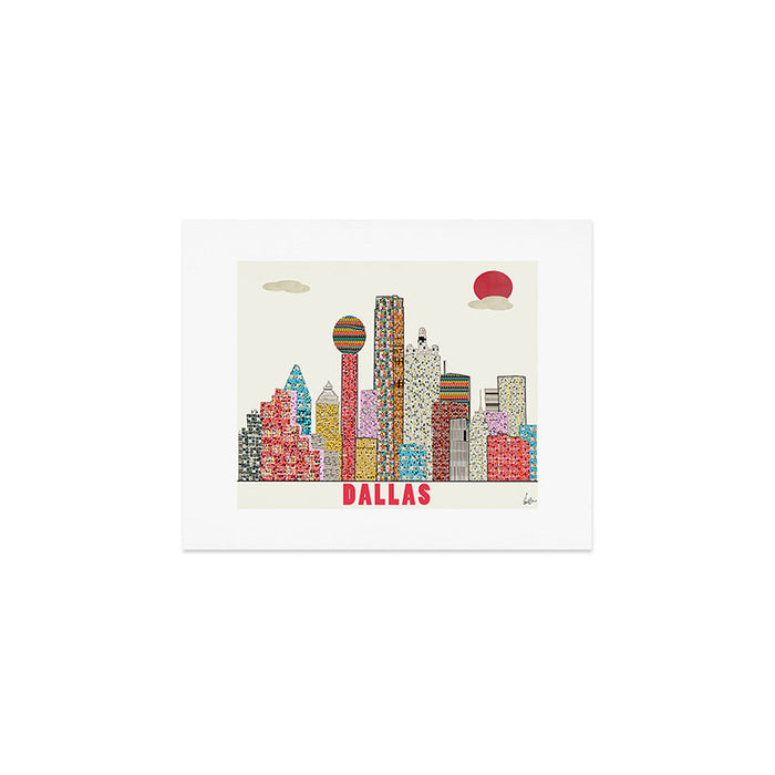 dallas skyline  Art Print Gallery Image 1