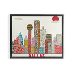 dallas skyline  Framed Canvas Print Gallery Image 2