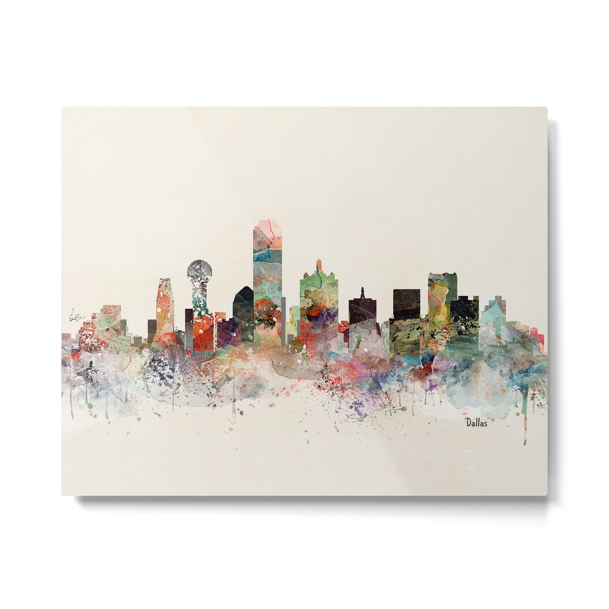 dallas skyline Metal Print Gallery Image 6