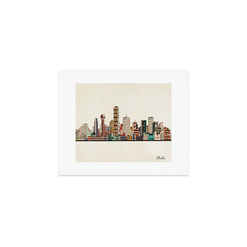 dallas skyline Art Print Gallery Image 1