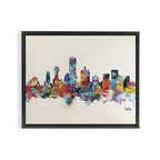dallas texas skyline Framed Canvas Print Gallery Image 2