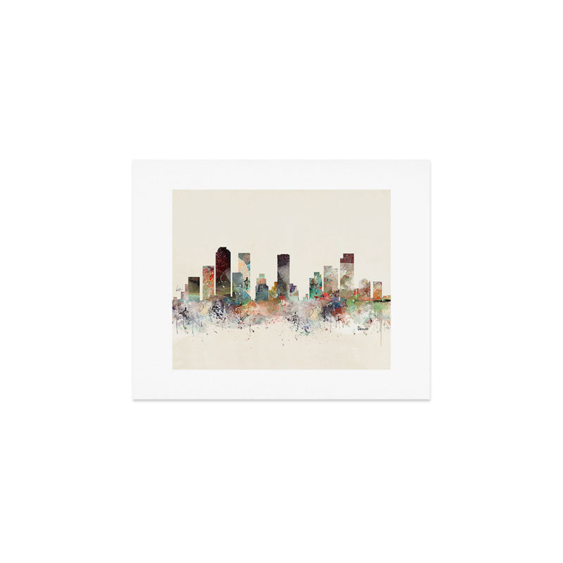 denver colorado skyline Art Print Gallery Image 1