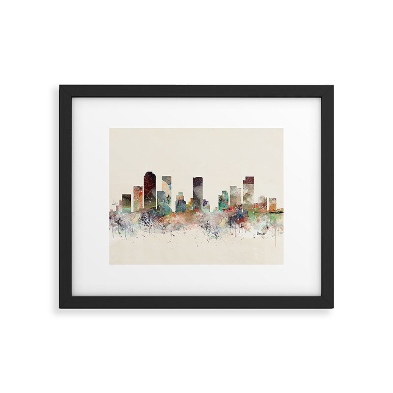 denver colorado skyline Framed Art Print Gallery Image 5