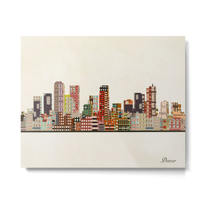 denver colorado skyline Metal Print Gallery Image 1