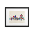 detroit michigan skyline Framed Art Print Gallery Image 5