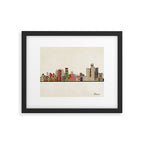 detroit skyline Framed Art Print Gallery Image 6
