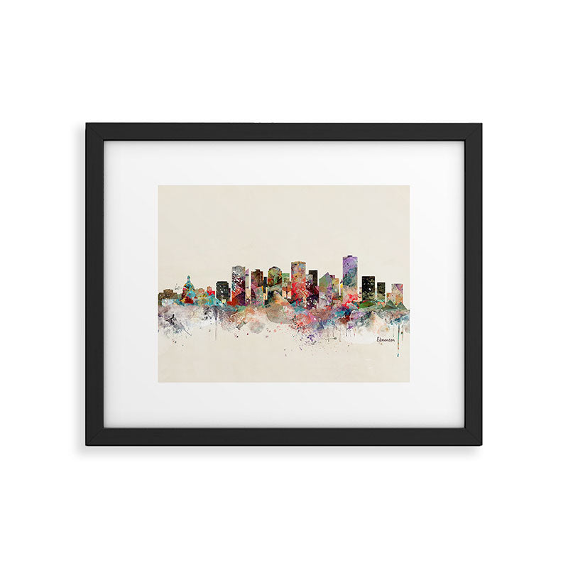 edmonton canada skyline Framed Art Print Gallery Image 4