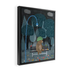 feeding the birds Framed Canvas Print Gallery Image 2