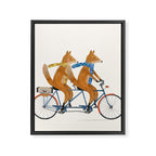 foxes lets tandem Framed Canvas Print Gallery Image 8