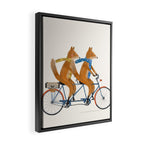 foxes lets tandem Framed Canvas Print Gallery Image 2