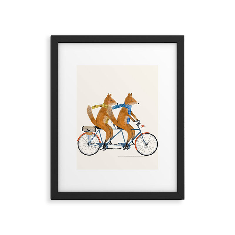 foxes lets tandem Framed Art Print Gallery Image 6