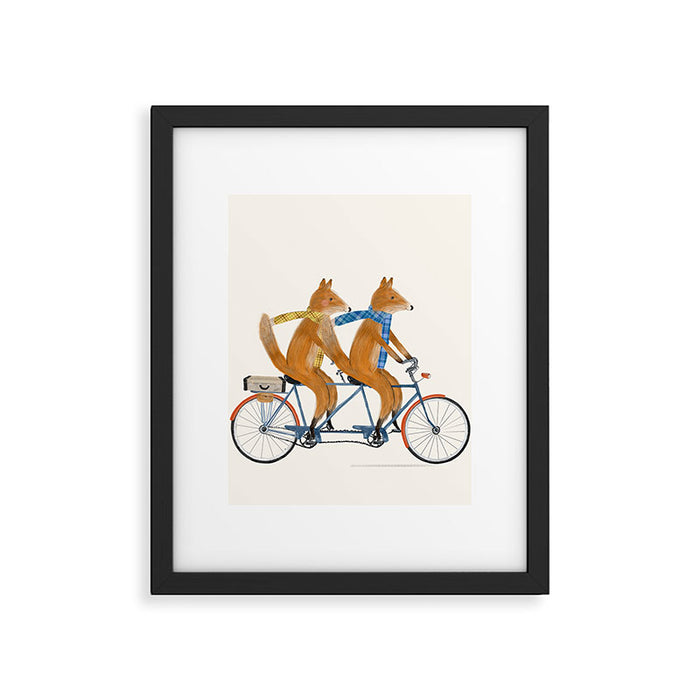 foxes lets tandem Framed Art Print Gallery Image 1