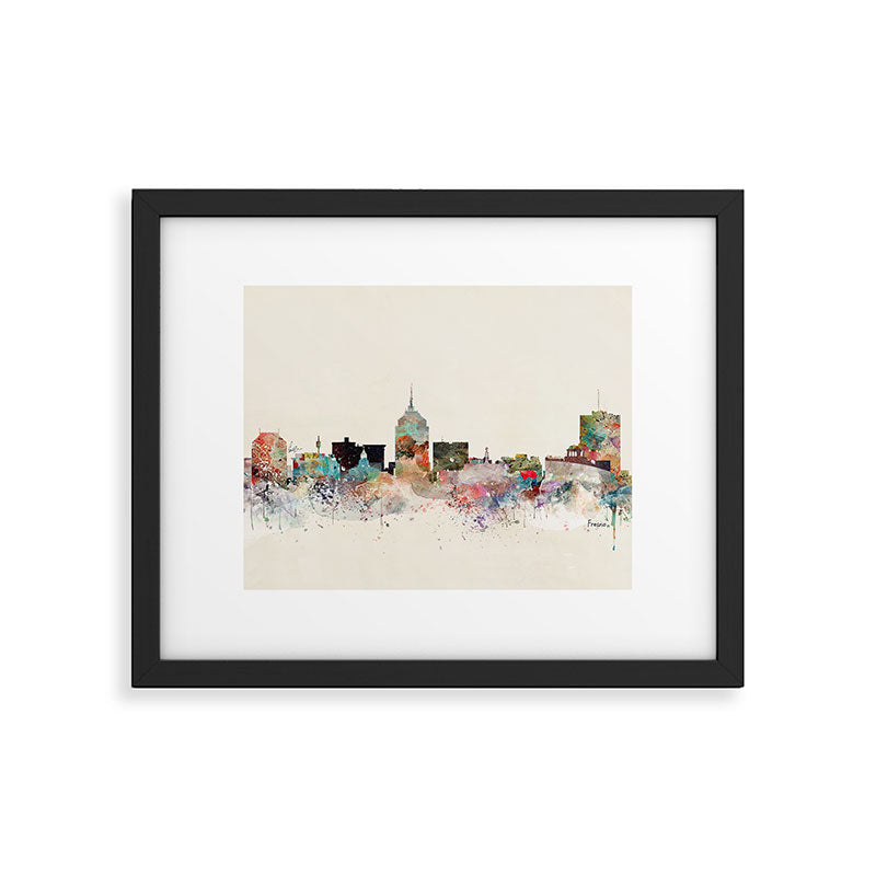 fresno skyline Framed Art Print Gallery Image 6