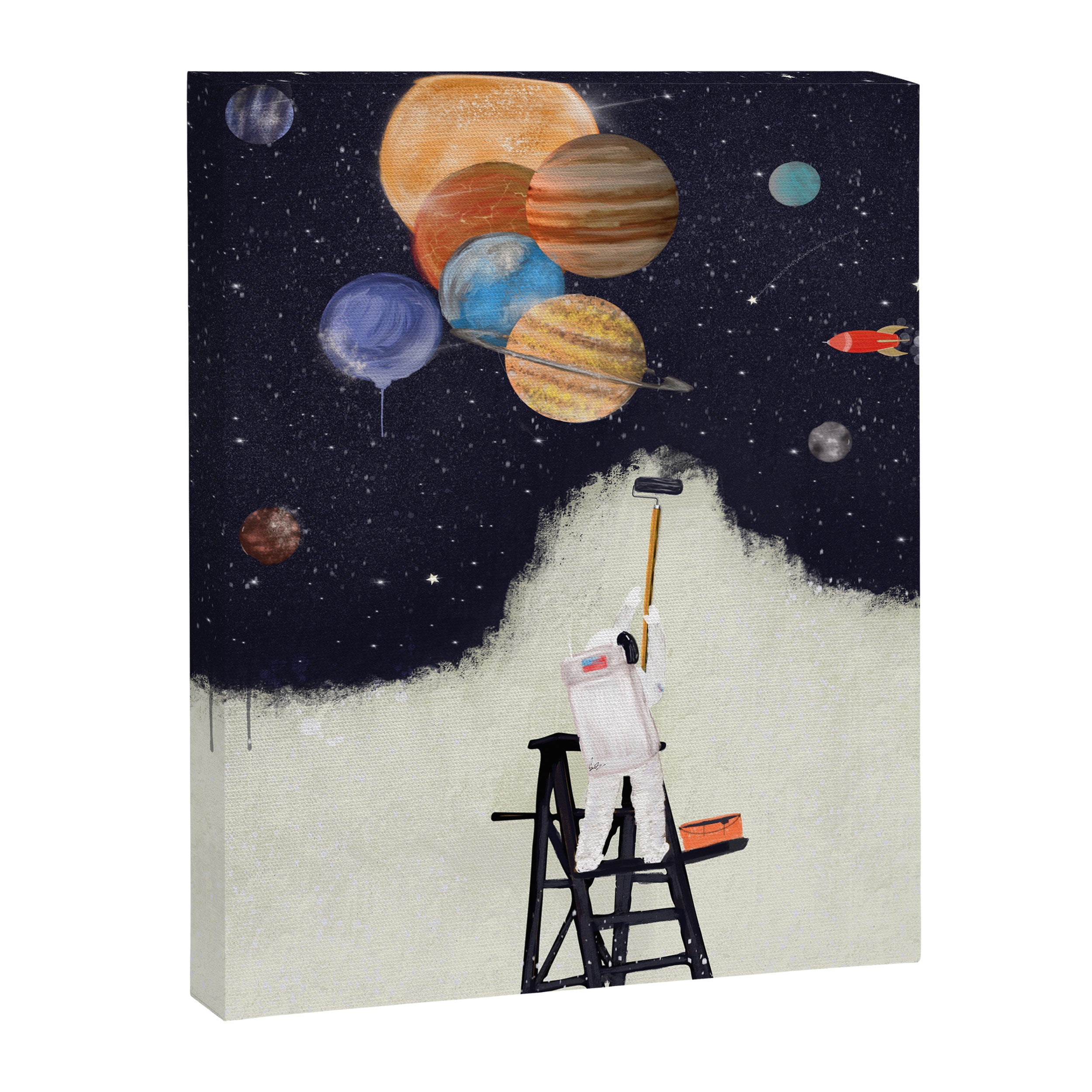 galaxy graffiti Canvas Print Gallery Image 6