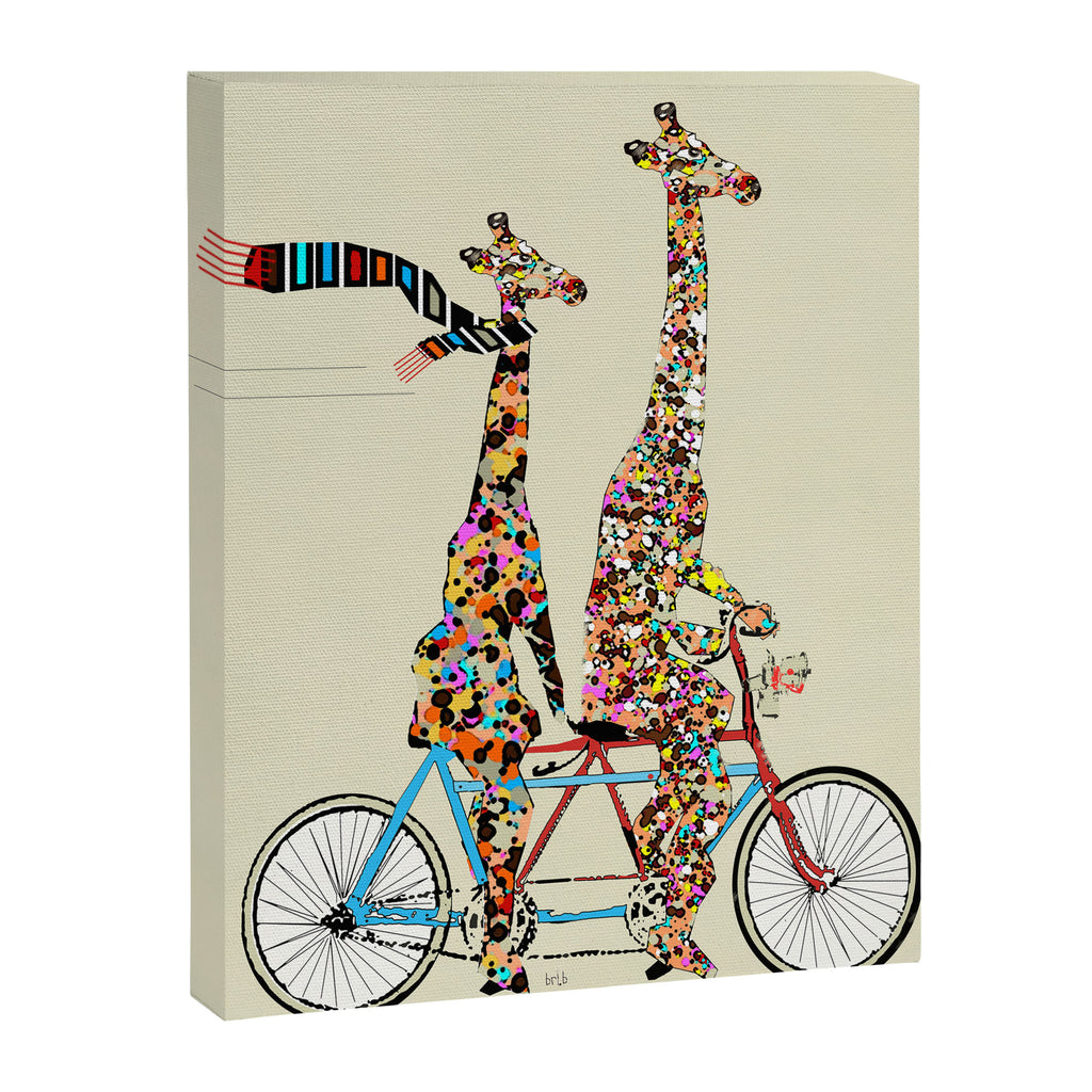 giraffe days lets tandem Canvas Print Gallery Image 6