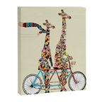 giraffe days lets tandem Canvas Print Gallery Image 6