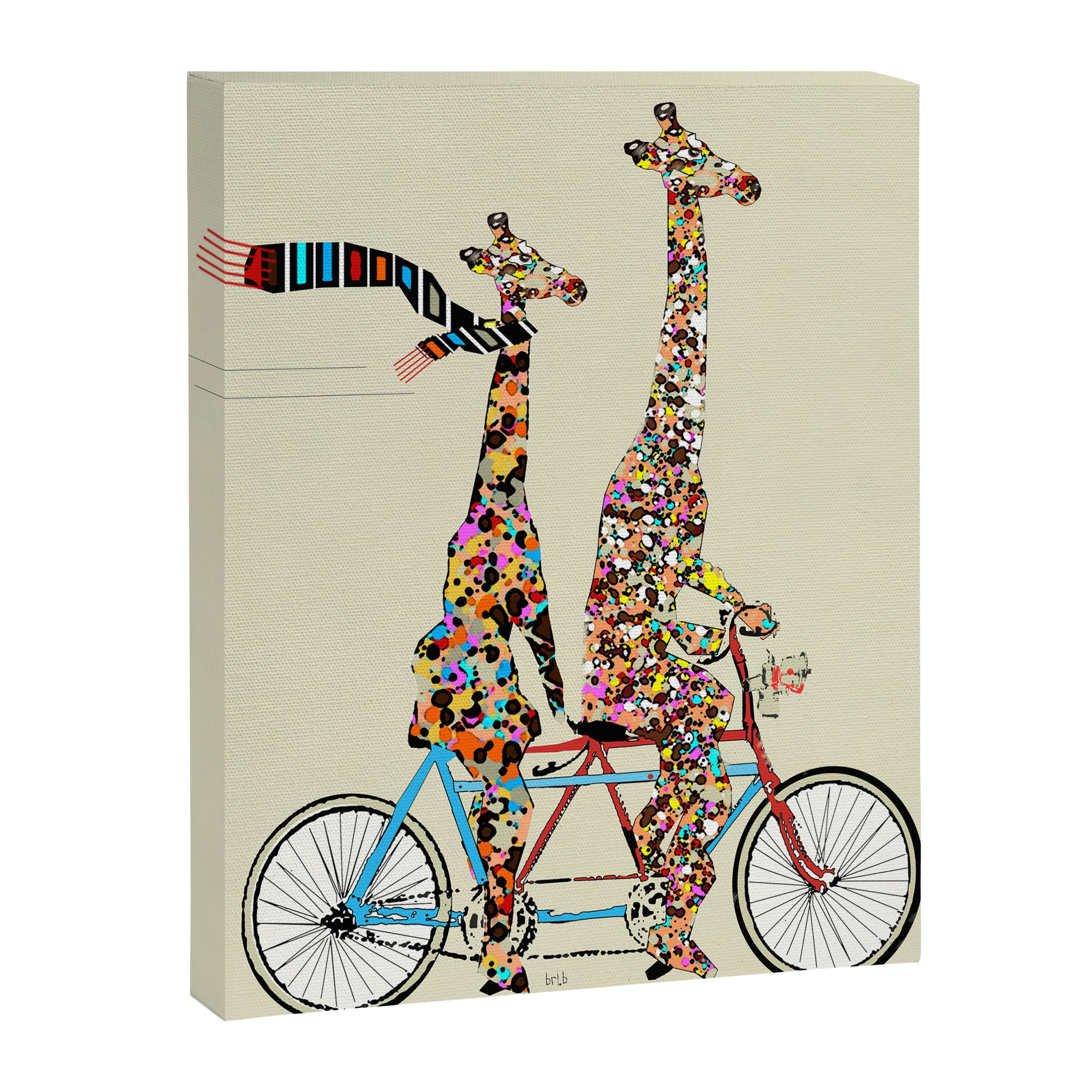 giraffe days lets tandem Canvas Print Gallery Image 6