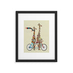 giraffe days lets tandem Framed Art Print Gallery Image 5