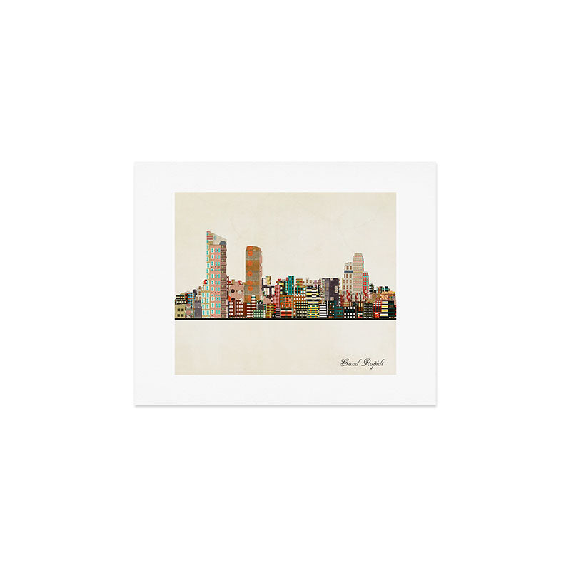 grand rapids michigan skyline Art Print Gallery Image 1
