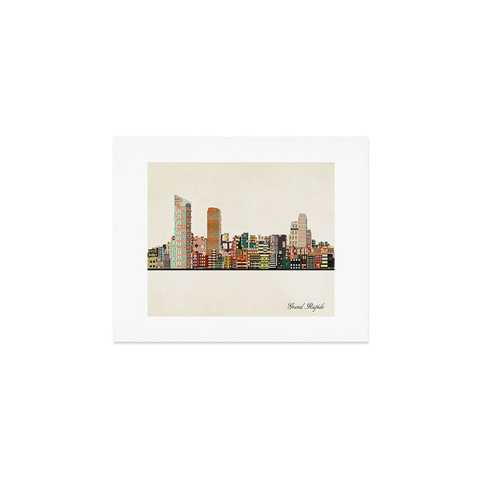 grand rapids michigan skyline Art Print Gallery Image 1