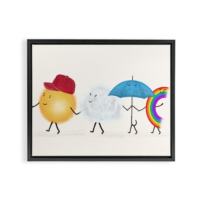 happy days Framed Canvas Print Gallery Image 1