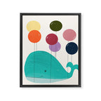 happy whale Framed Canvas Print Gallery Image 8