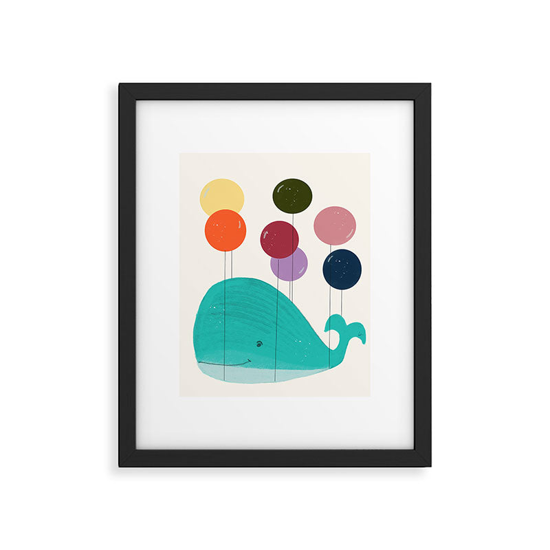 happy whale Framed Art Print Gallery Image 4
