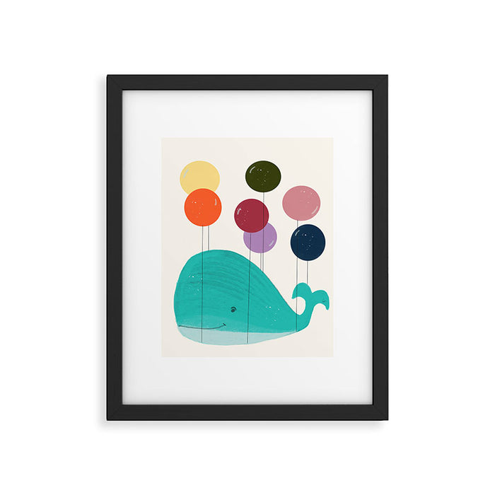 happy whale Framed Art Print Gallery Image 1