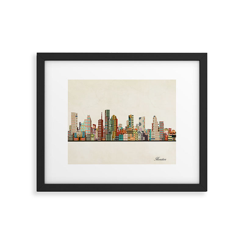 houston texas skyline Framed Art Print Gallery Image 6