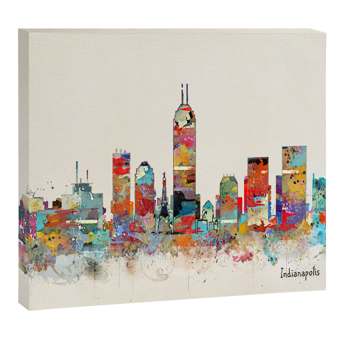 Indianapolis Indiana skyline Canvas Print Gallery Image 1