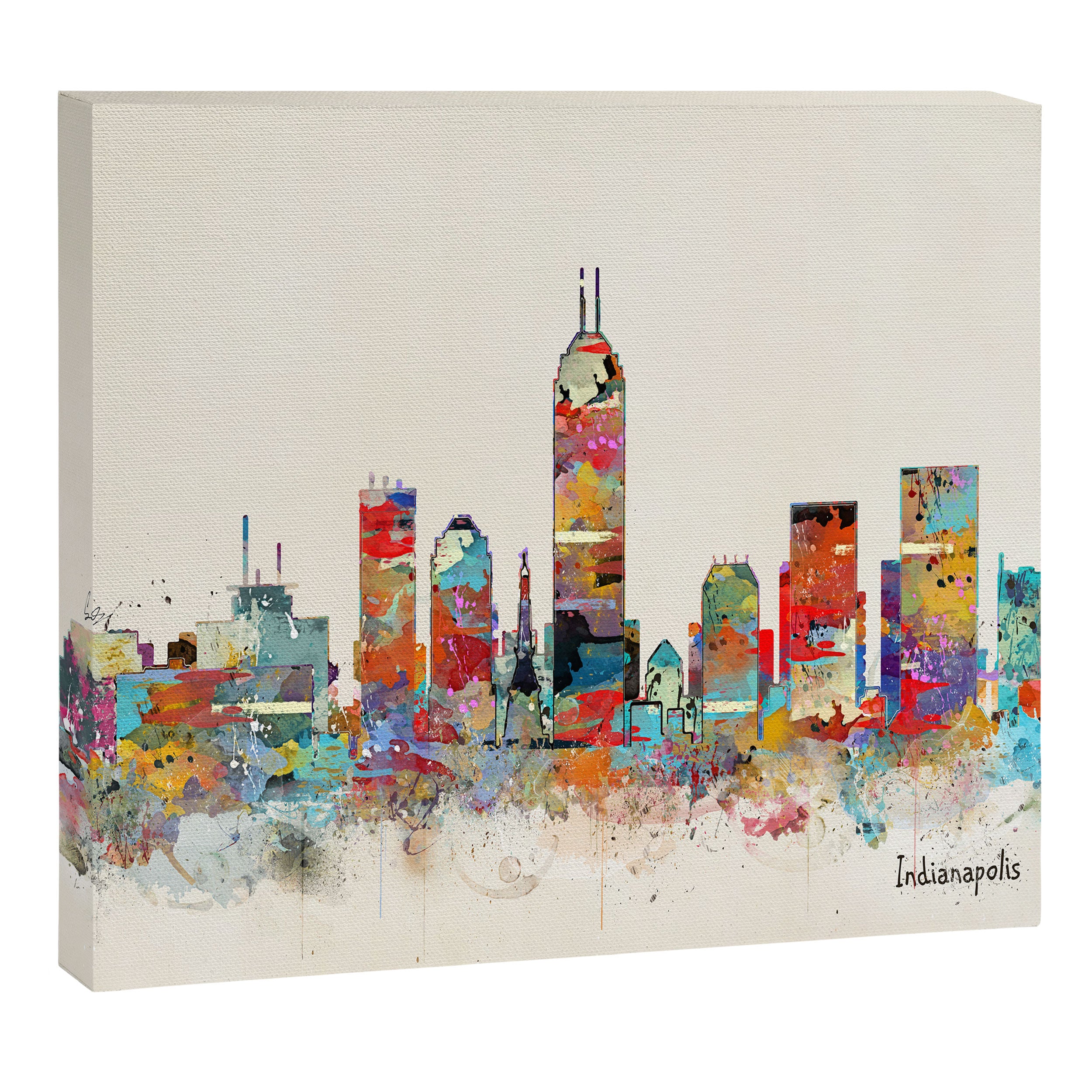 Indianapolis Indiana skyline Canvas Print Gallery Image 12