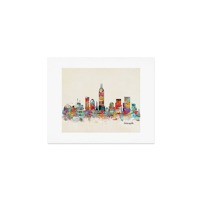 Indianapolis Indiana skyline Art Print Gallery Image 1