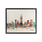 Indianapolis Indiana skyline Framed Canvas Print Gallery Image 2