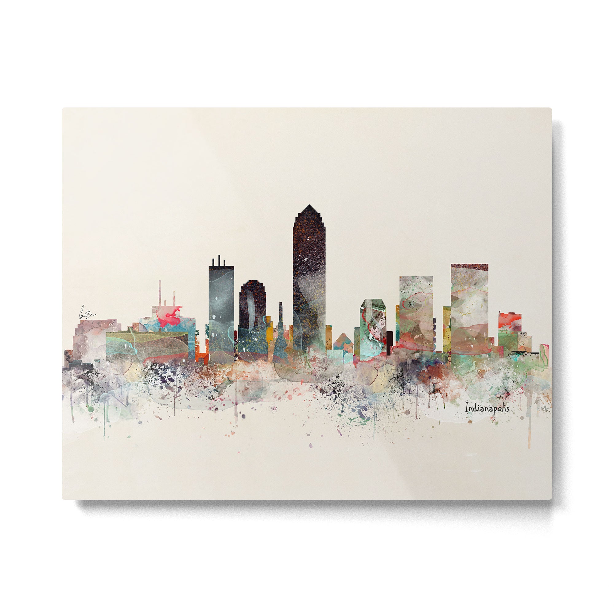 indianapolis indiana skyline Metal Print Gallery Image 6