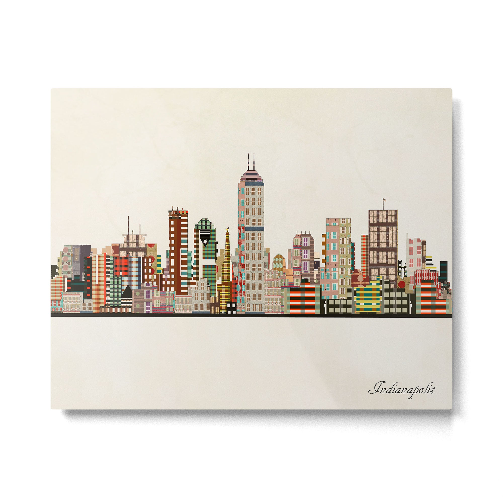 indianapolis indiana skyline Metal Print Gallery Image 6