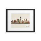 indianapolis indiana skyline Framed Art Print Gallery Image 6